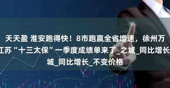天天盈 淮安跑得快！8市跑赢全省增速，徐州万亿稳了？江苏“十三太保”一季度成绩单来了_之城_同比增长_不变价格